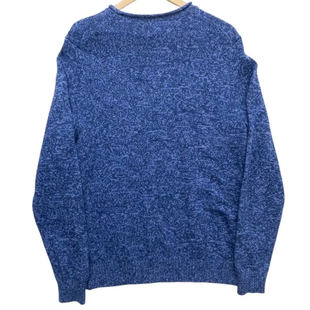 Nordstrom Men's Shop Cotton Cashmere Crewneck Sweater M Blue Heather NWOT